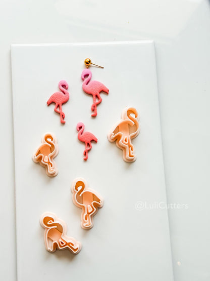 Minimal Flamingo Cutter: Tropical Bird Silhouette for Polymer Clay