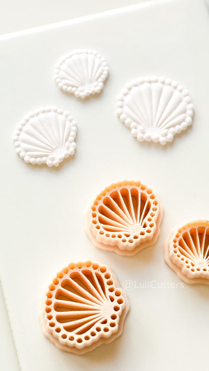 Bead Frame Shell Cutter: Scallop Shell with beaded edge