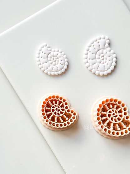 Bead Spiral Shell Cutter: Framed Nautilus Design for Polymer Clay