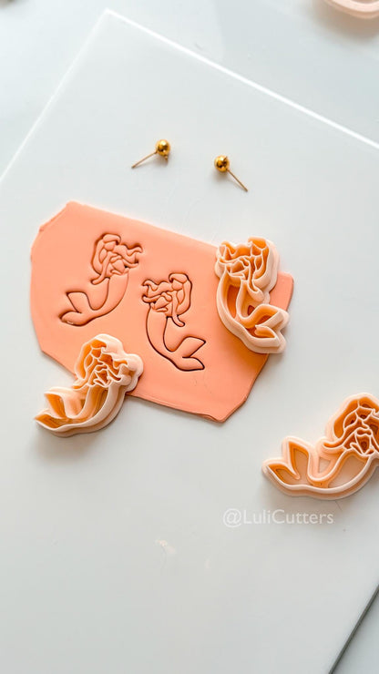 Mermaid Cutter: Ocean Princess Silhouette for Polymer Clay