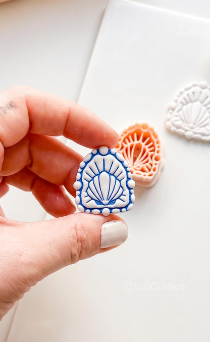 Bead Frame Shell Cutter: Coastal Sea Life Design for Polymer Clay