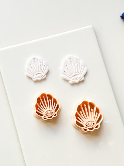 Evil Eye Shell Cutter: Coastal Protective Symbol for Polymer Clay