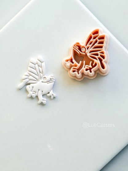 Whimsy Fairy Frog Cutter: Winged Frog Character Shape for Polymer Clay