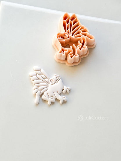 Whimsy Fairy Frog Cutter: Winged Frog Character Shape for Polymer Clay