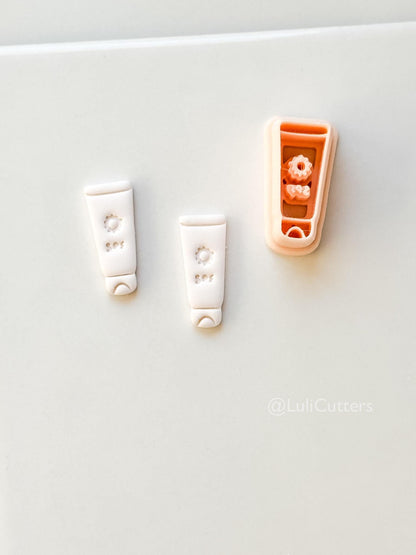 SPF Cutter: Sunscreen Bottle Summer Beach Icon for Polymer Clay