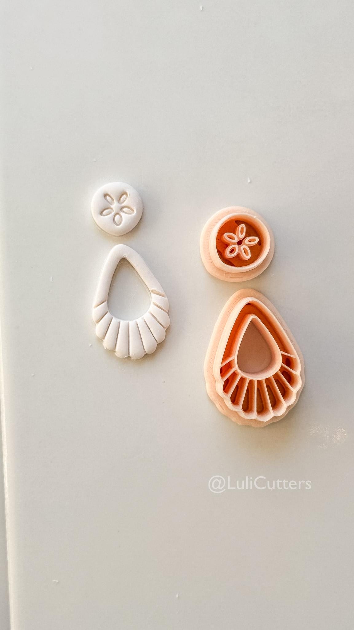 Sand Dollar Teardrop Cutter: Coastal Shell Pattern Shape for Polymer Clay