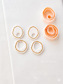 Pebble Double Cutter: Organic Oval Duo Shapes for Polymer Clay