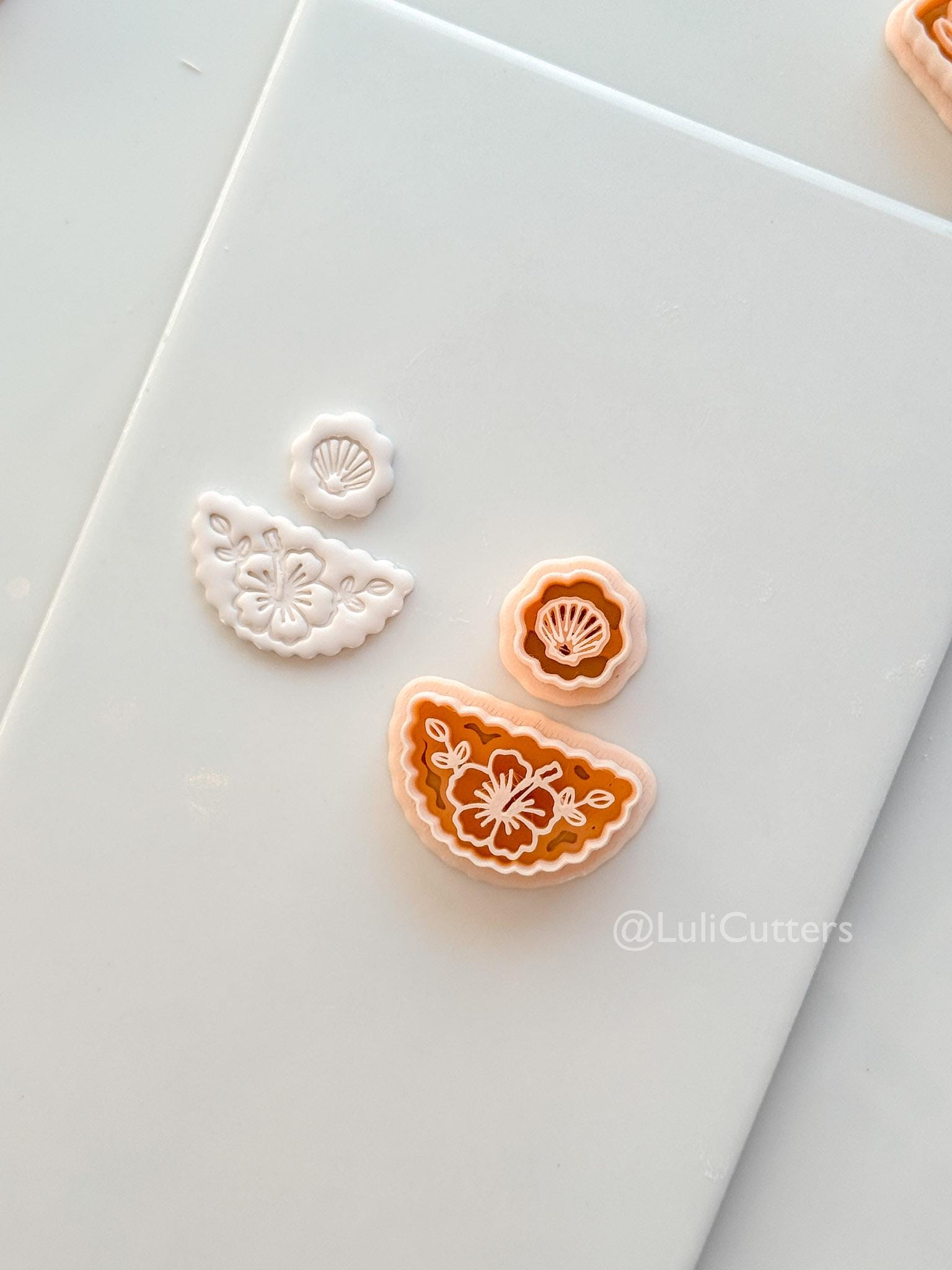 Coastal Bloom Earring Cutter: Floral Pattern for Polymer Clay