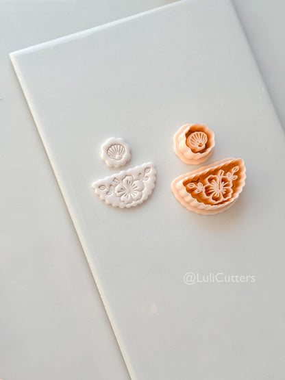 Coastal Bloom Earring Cutter: Floral Pattern for Polymer Clay
