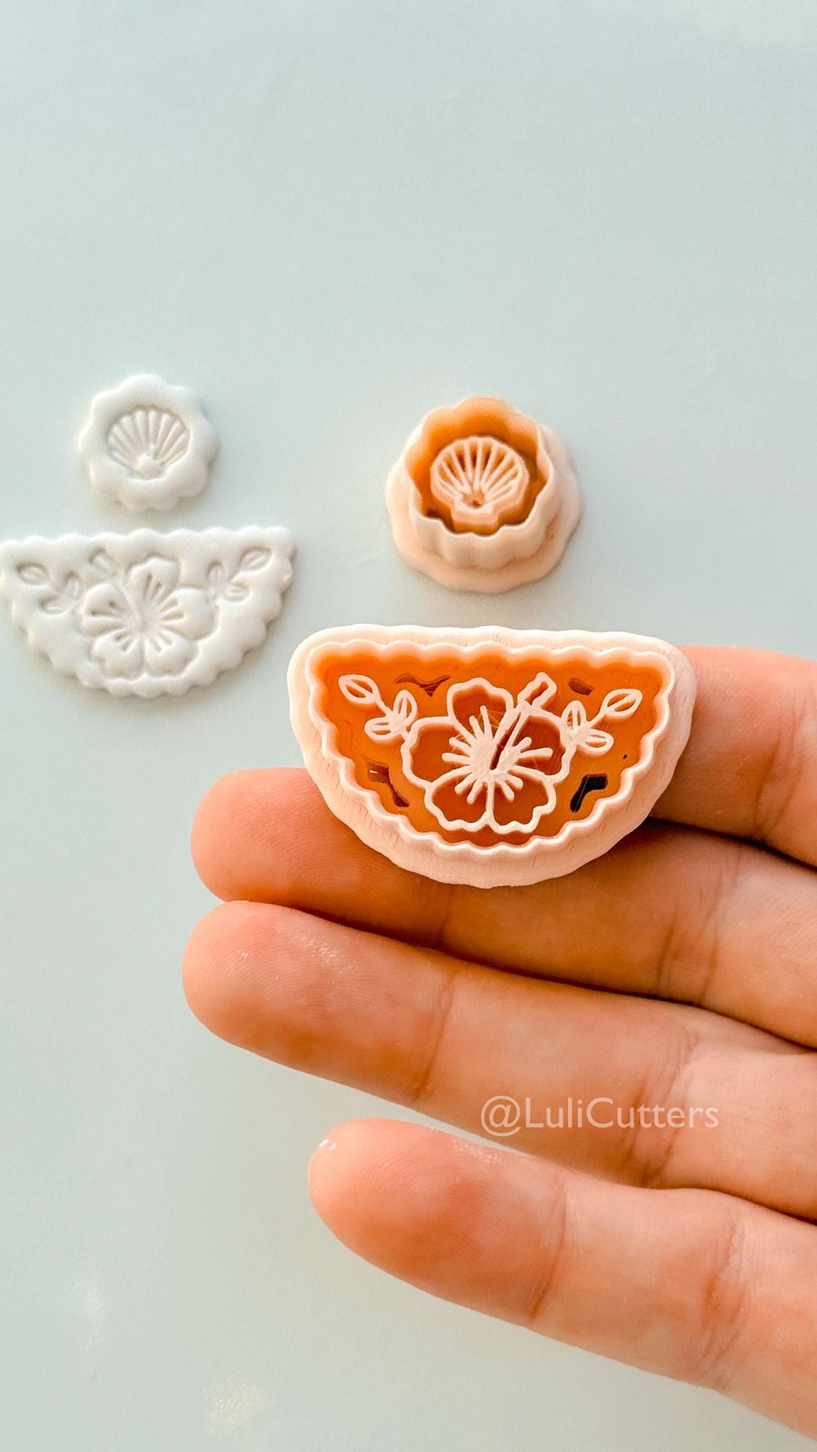 Coastal Bloom Earring Cutter: Floral Pattern for Polymer Clay