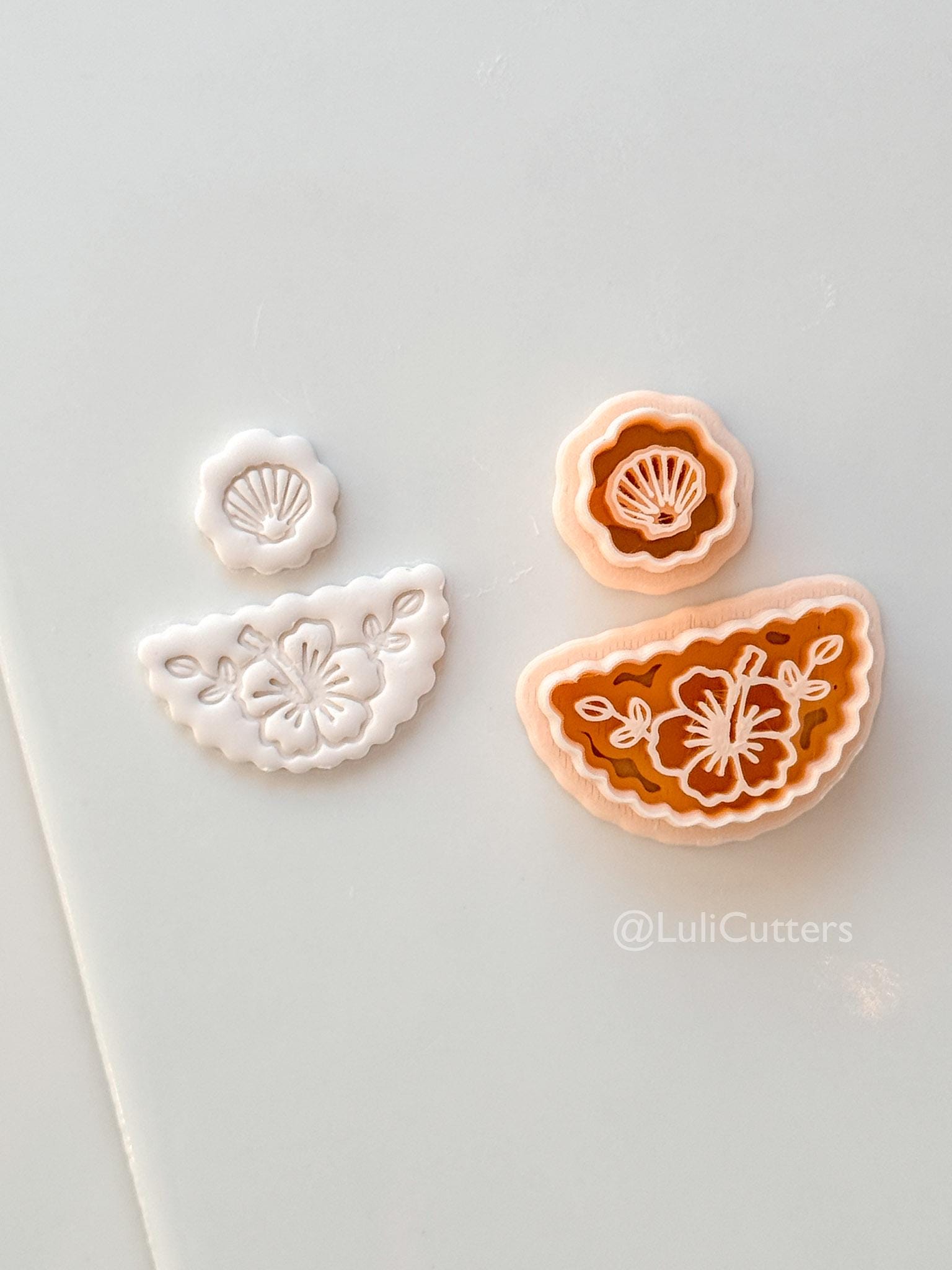 Coastal Bloom Earring Cutter: Floral Pattern for Polymer Clay