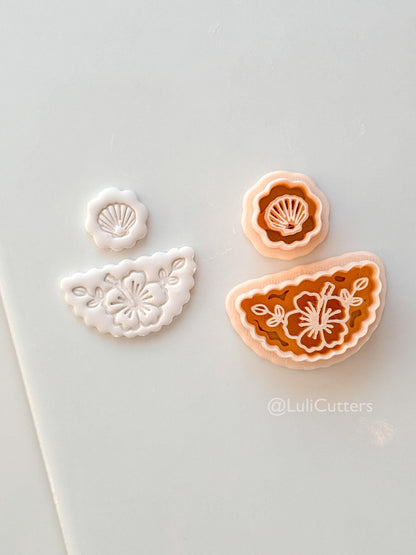 Coastal Bloom Earring Cutter: Floral Pattern for Polymer Clay