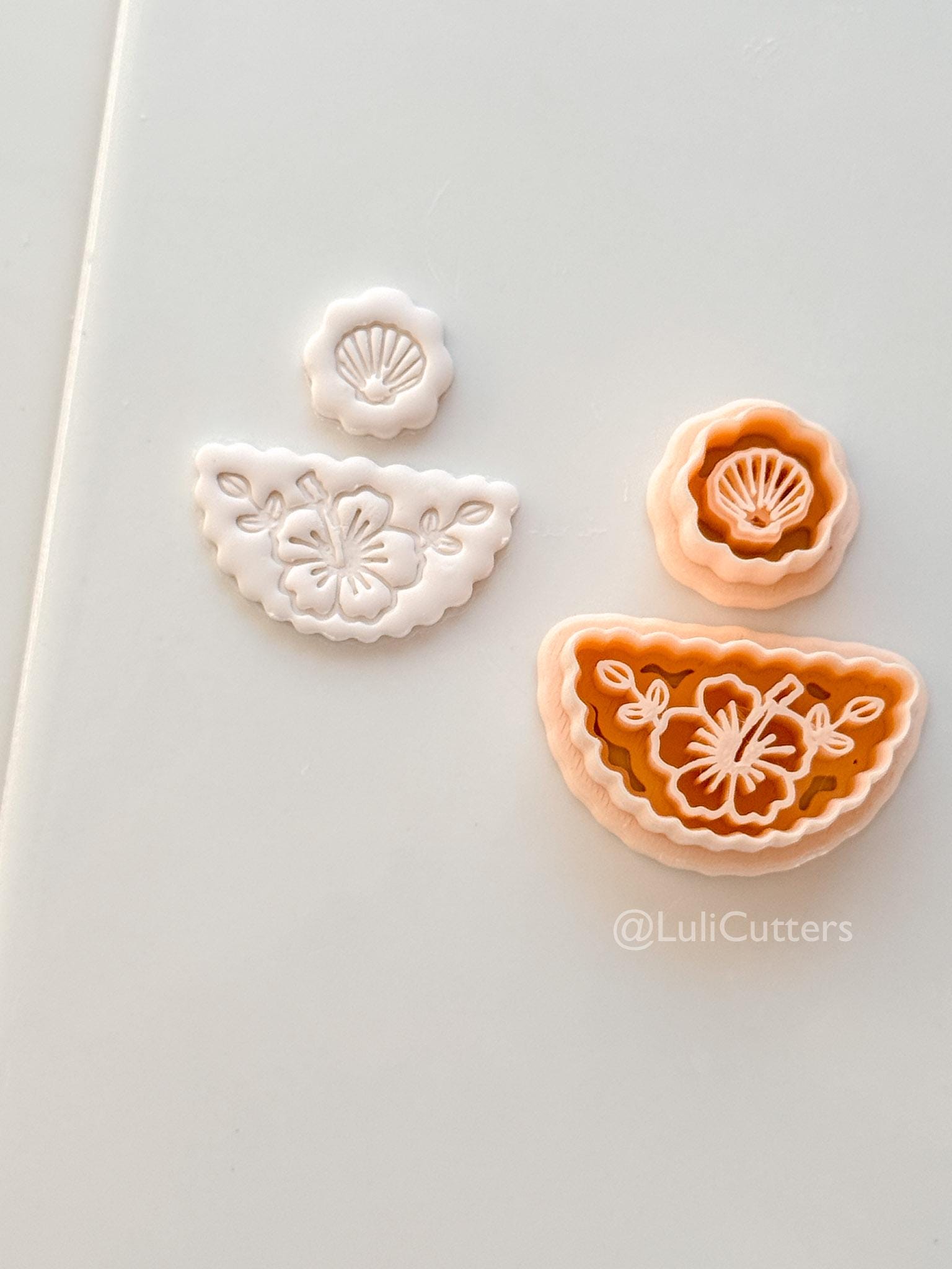 Coastal Bloom Earring Cutter: Floral Pattern for Polymer Clay