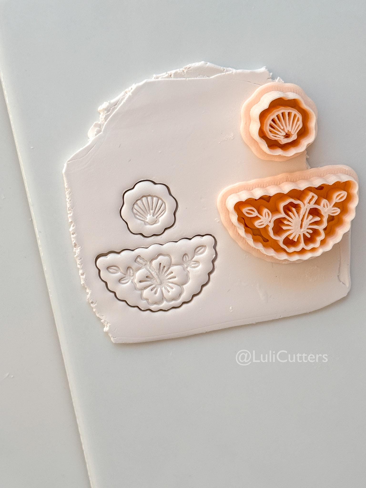 Coastal Bloom Earring Cutter: Floral Pattern for Polymer Clay