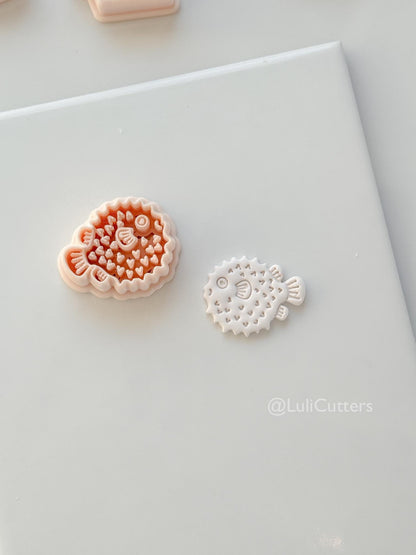Puffer Fish Cutter: balloon Marine Inspired Shape for Polymer Clay