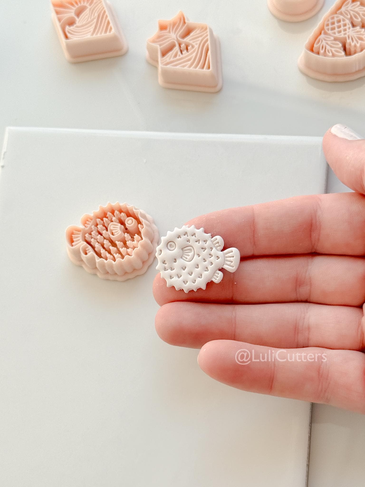 Puffer Fish Cutter: balloon Marine Inspired Shape for Polymer Clay
