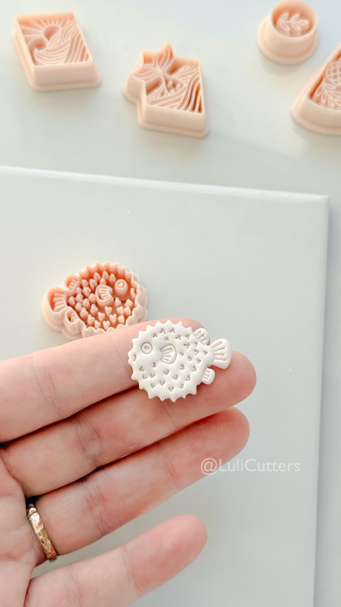 Puffer Fish Cutter: balloon Marine Inspired Shape for Polymer Clay