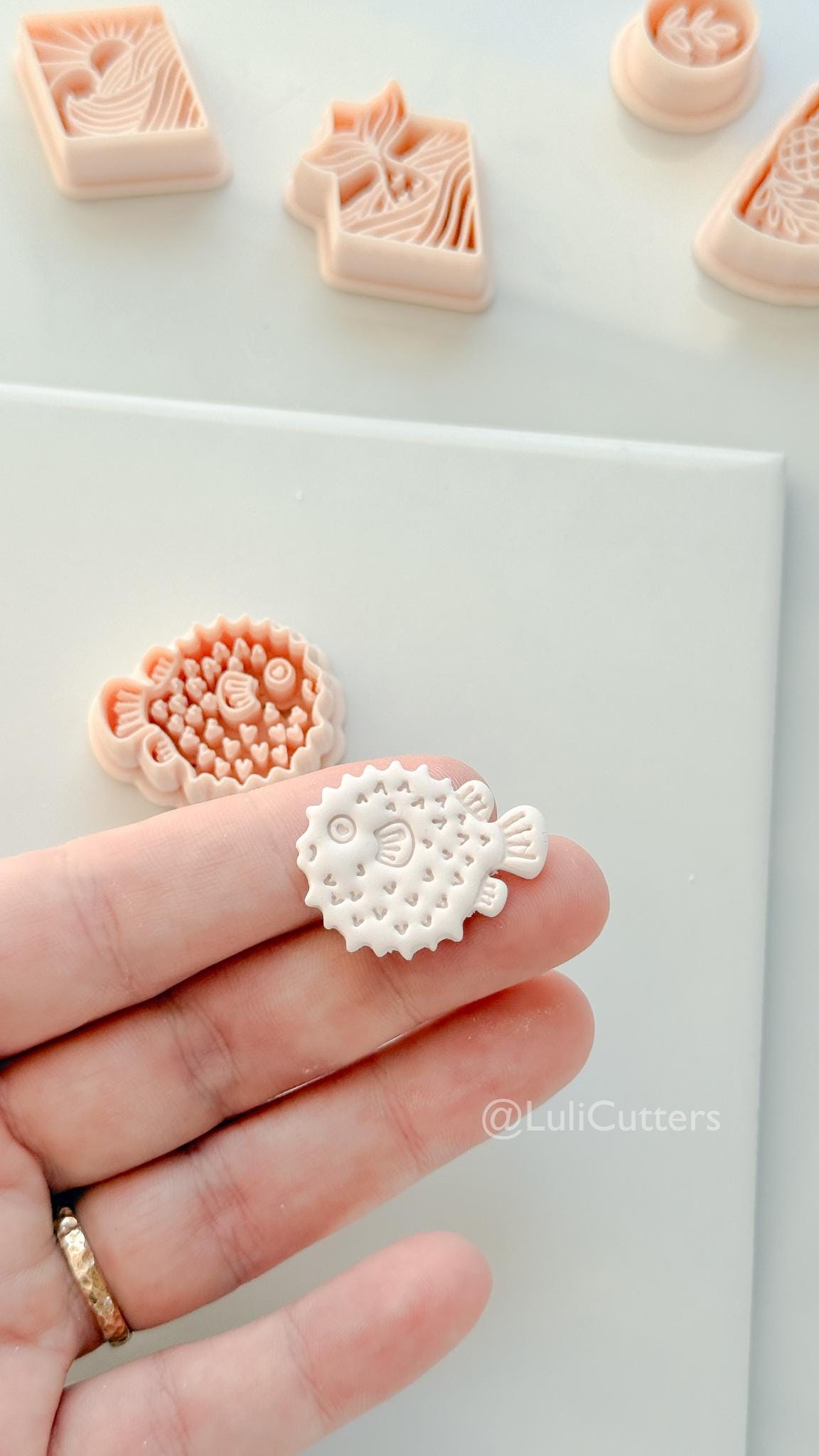 Puffer Fish Cutter: balloon Marine Inspired Shape for Polymer Clay