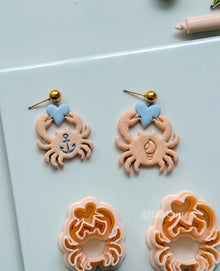 Love Crab Cutter: Heart Claw Coastal Shape for Polymer Clay