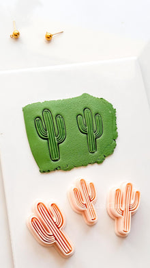 Ribbed Cactus Cutter: Desert Saguaro Shape for Polymer Clay