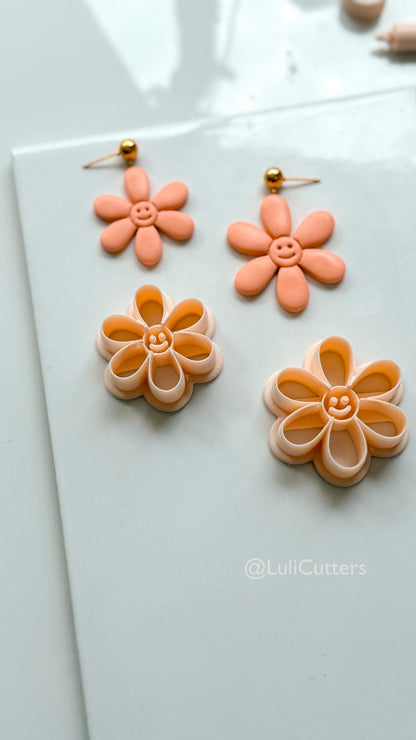 Happy Daisy Cutter: Smiling Flower Shape for Polymer Clay