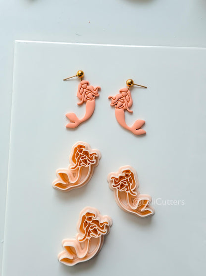 Mermaid Cutter: Ocean Princess Silhouette for Polymer Clay