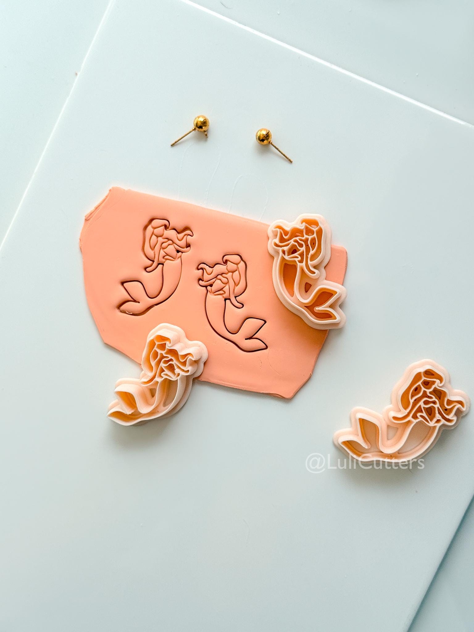 Mermaid Cutter: Ocean Princess Silhouette for Polymer Clay