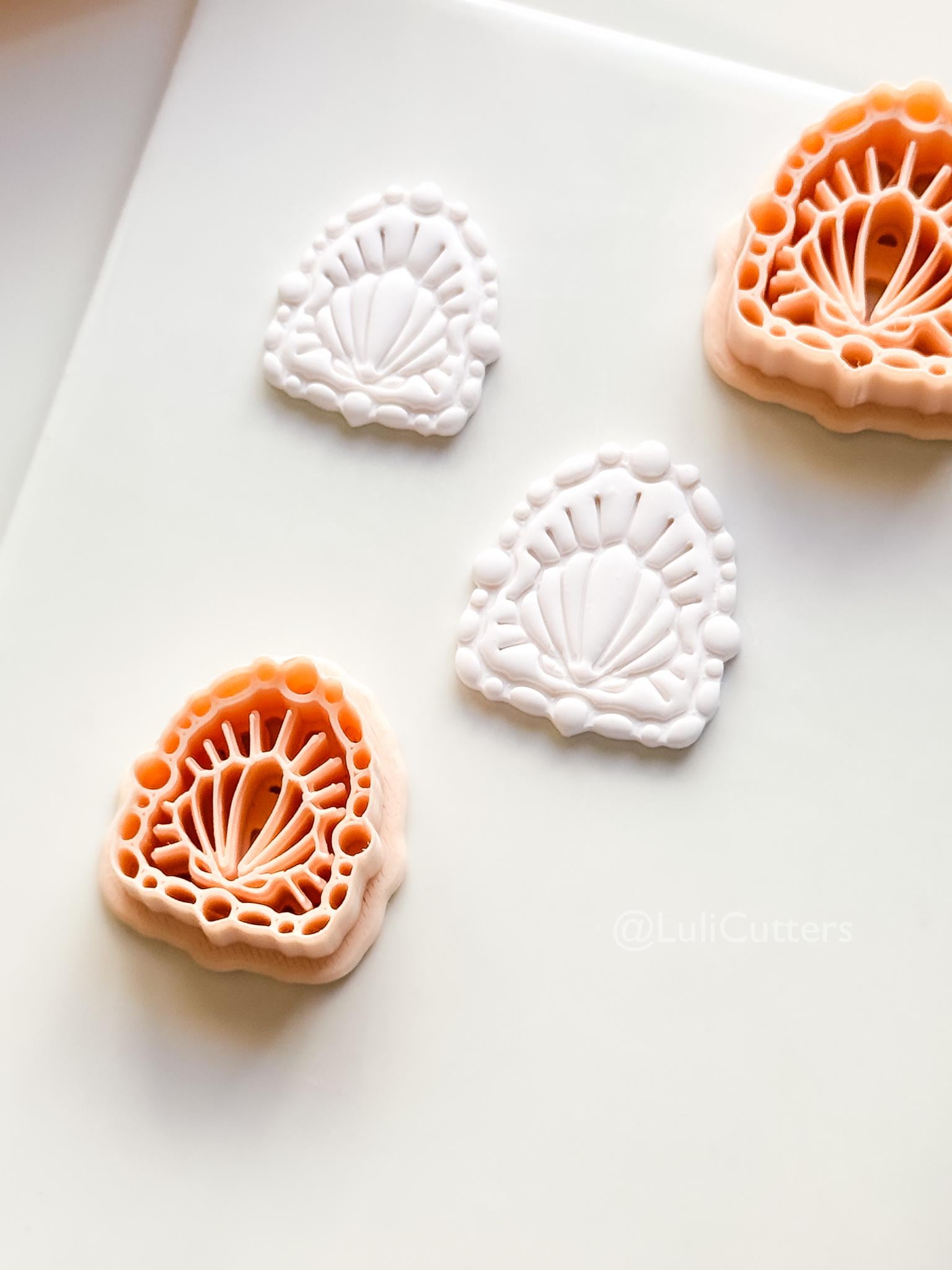 Bead Frame Shell Cutter: Coastal Sea Life Design for Polymer Clay