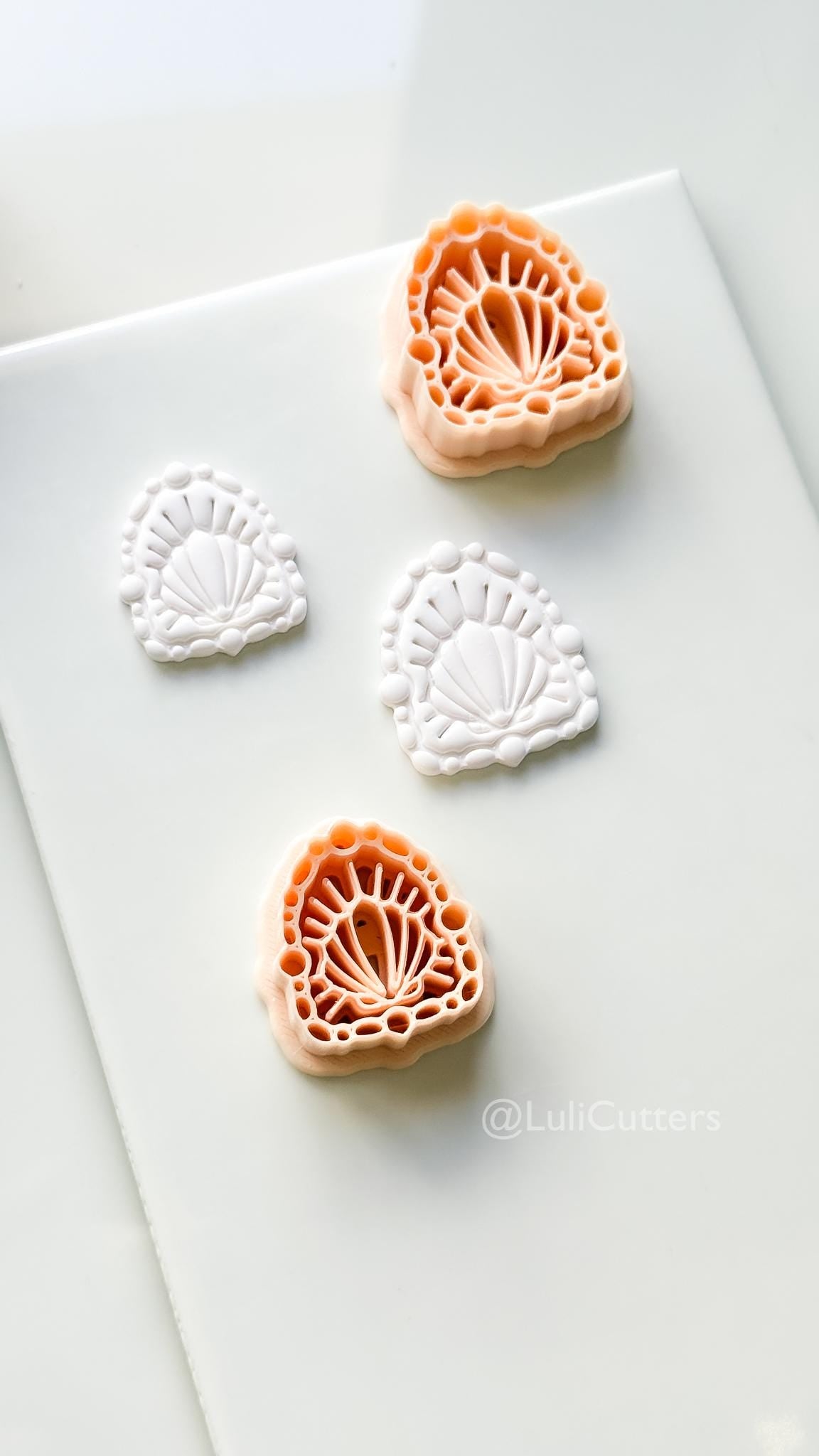 Bead Frame Shell Cutter: Coastal Sea Life Design for Polymer Clay