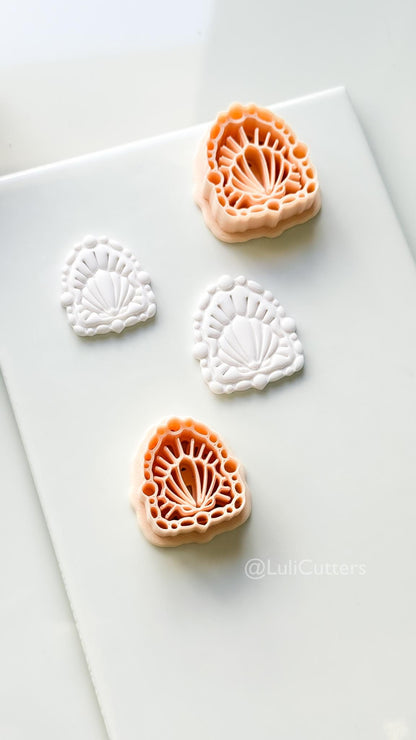 Bead Frame Shell Cutter: Coastal Sea Life Design for Polymer Clay