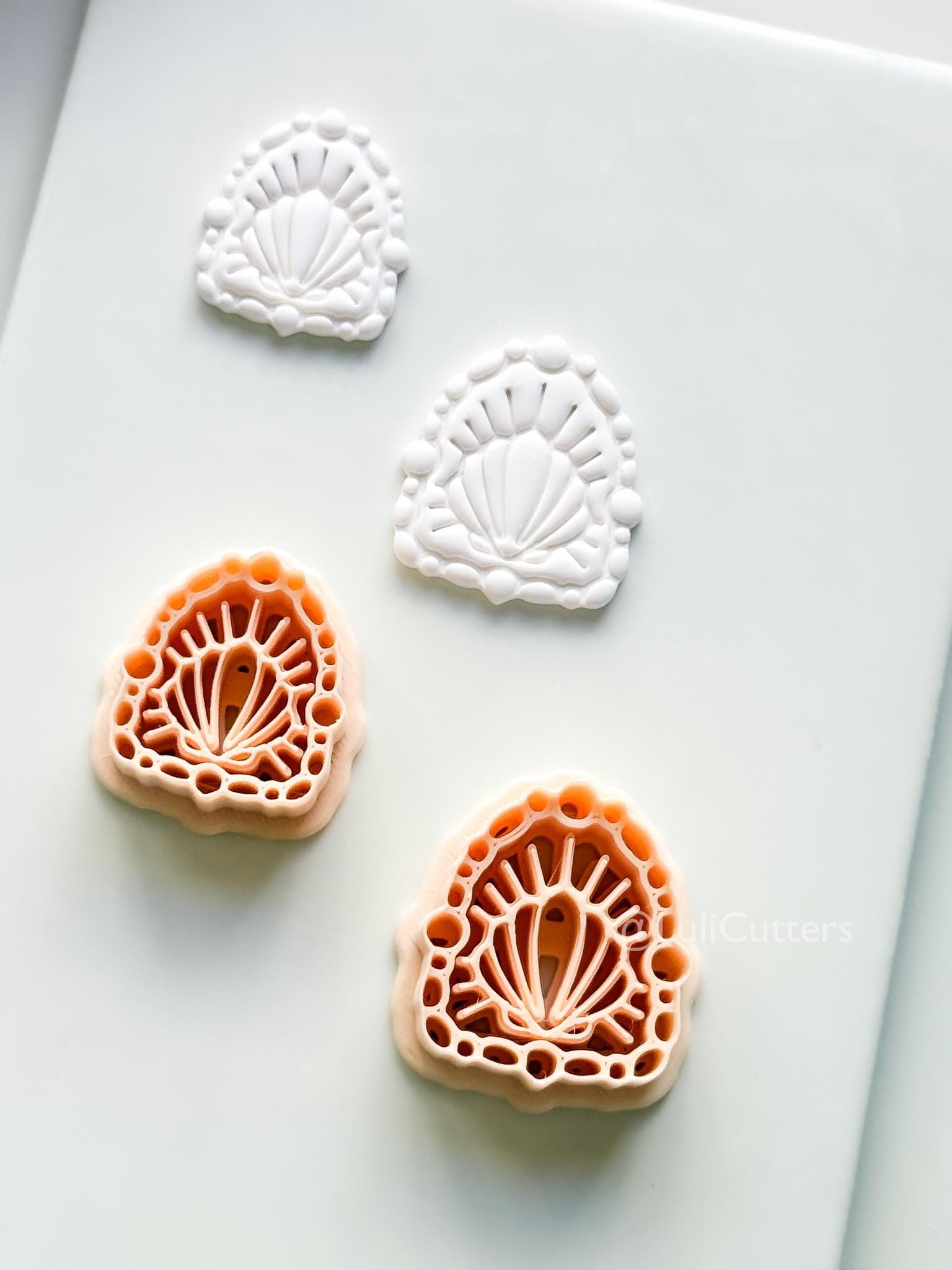 Bead Frame Shell Cutter: Coastal Sea Life Design for Polymer Clay