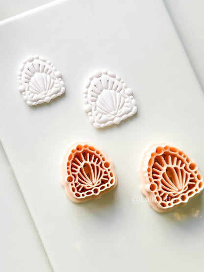 Bead Frame Shell Cutter: Coastal Sea Life Design for Polymer Clay