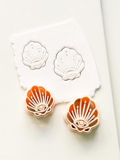 Evil Eye Shell Cutter: Coastal Protective Symbol for Polymer Clay