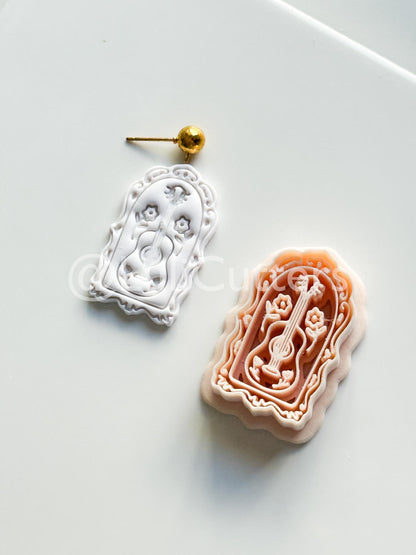 Guitar Solo Cutter: Floral Acoustic Instrument Design for Polymer Clay