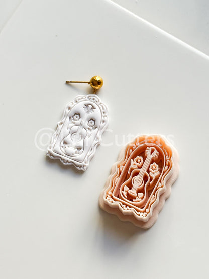 Guitar Solo Cutter: Floral Acoustic Instrument Design for Polymer Clay