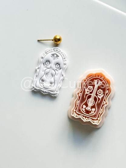 Guitar Solo Cutter: Floral Acoustic Instrument Design for Polymer Clay