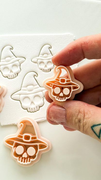 Magic Hat Skull Cutter: Witch Head Shape for Polymer Clay