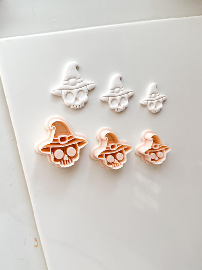 Magic Hat Skull Cutter: Witch Head Shape for Polymer Clay