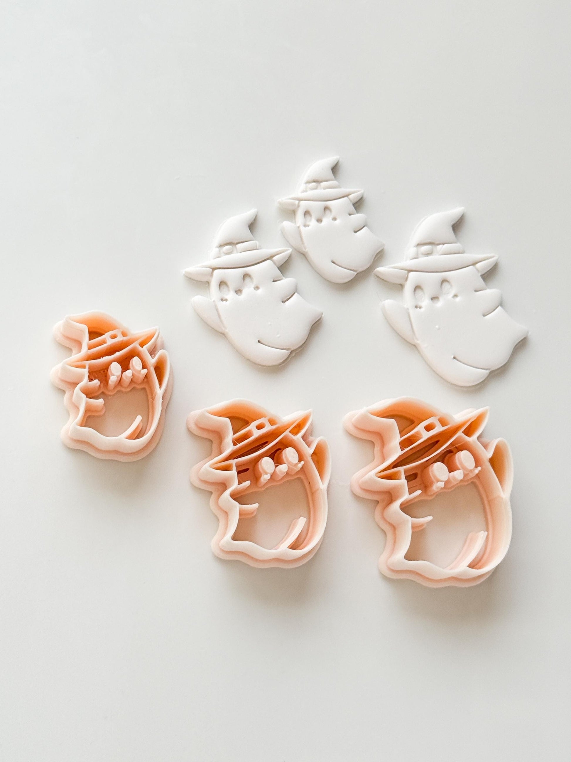 Witchy Boo Cutter: Hat Wearing Spirit Shape for Polymer Clay