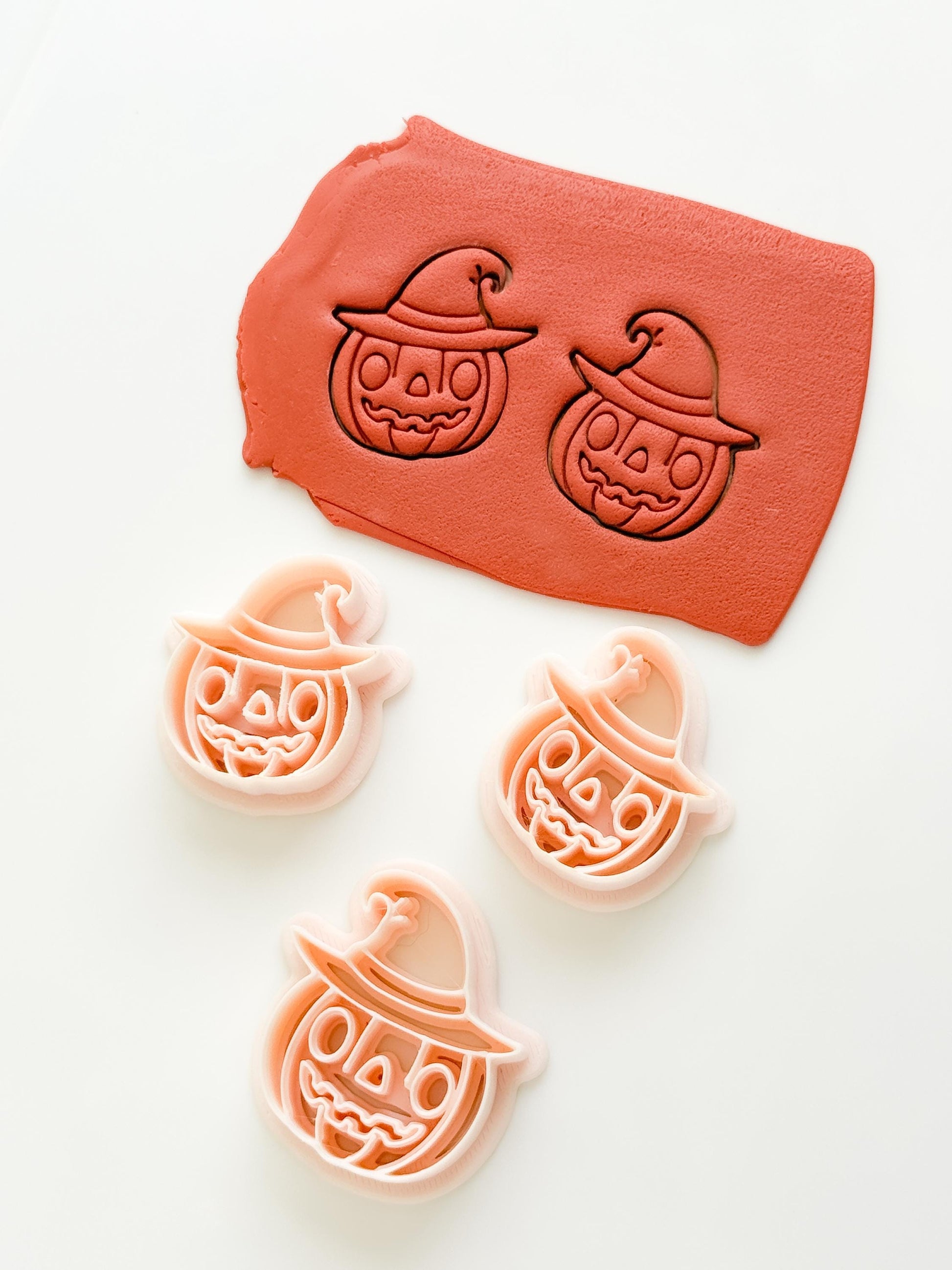 Witchy Jack Cutter: Pumpkin Wearing Hat Shape for Polymer Clay