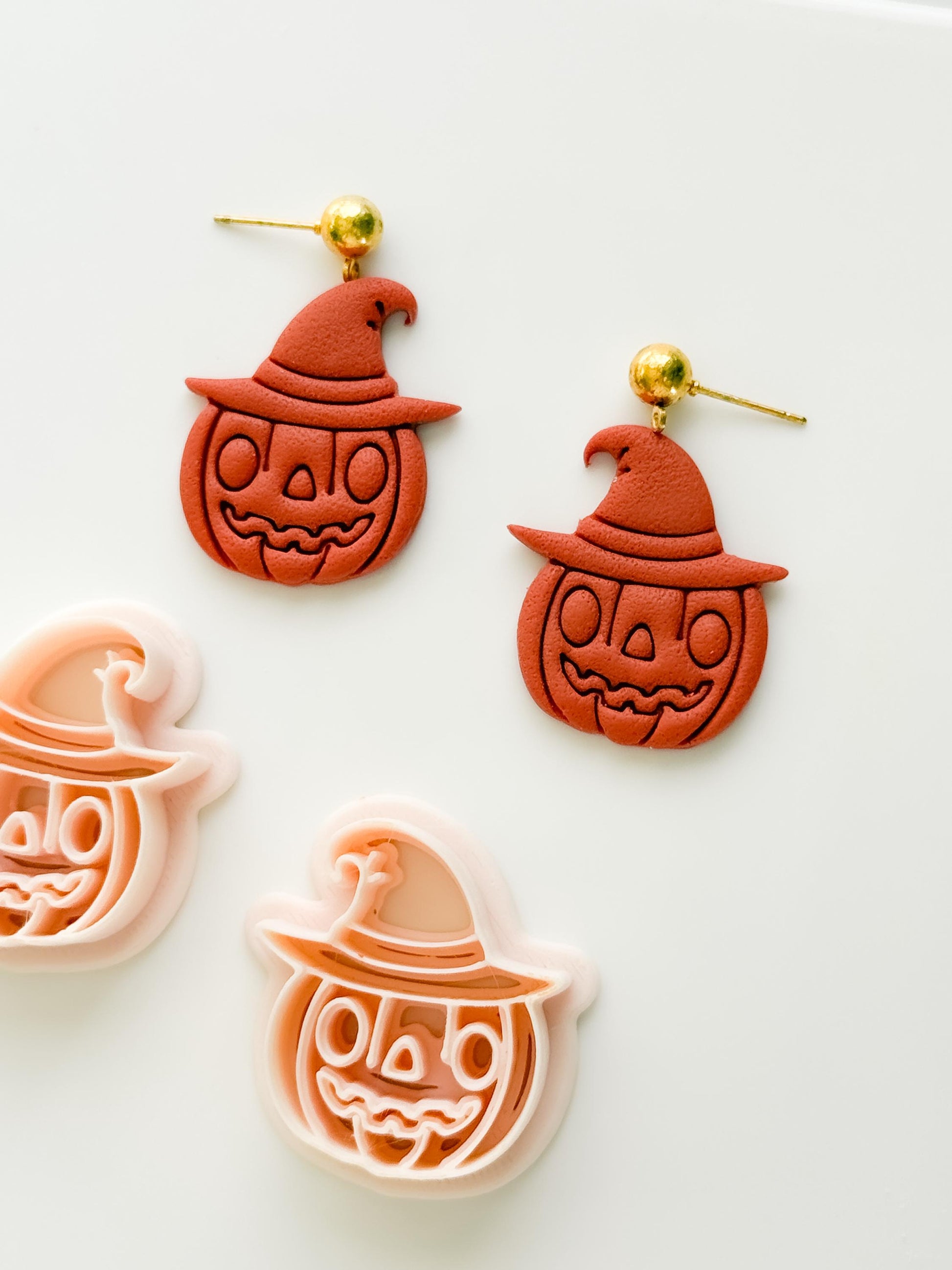 Witchy Jack Cutter: Pumpkin Wearing Hat Shape for Polymer Clay