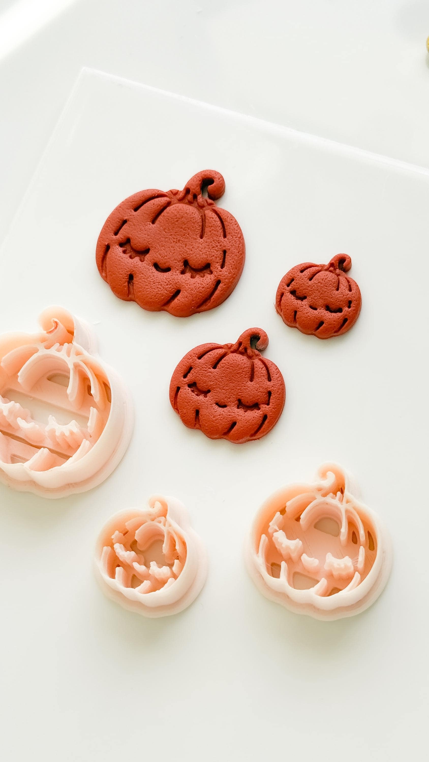 Dreamy Pumpkin Cutter: Sleepy Jack O Lantern Shape for Polymer Clay