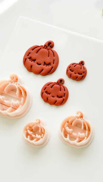 Dreamy Pumpkin Cutter: Sleepy Jack O Lantern Shape for Polymer Clay