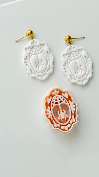 Ghost Web Cutter: Spiderweb Ghost Dangle Shape for Polymer Clay