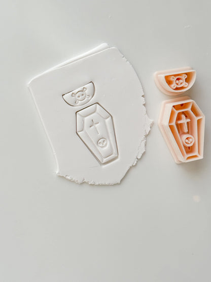 Coffin Charm Cutter: Cross Accent Casket Shape for Polymer Clay