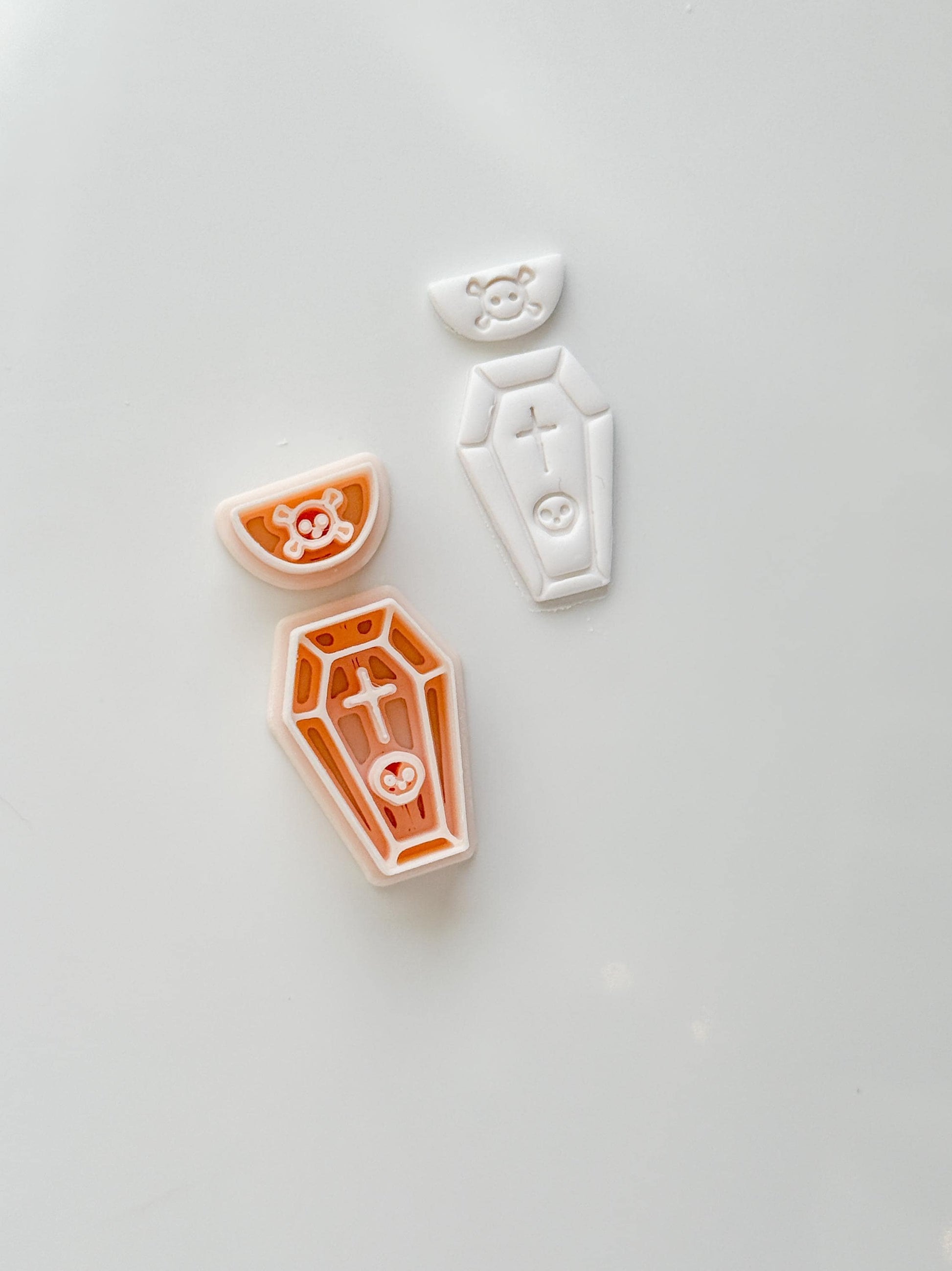 Coffin Charm Cutter: Cross Accent Casket Shape for Polymer Clay