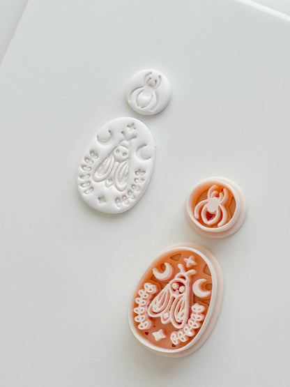 Little Web & Moon Moth Cutter: Celestial Moth Dangle for Polymer Clay