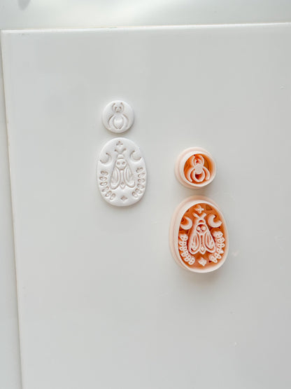 Little Web & Moon Moth Cutter: Celestial Moth Dangle for Polymer Clay