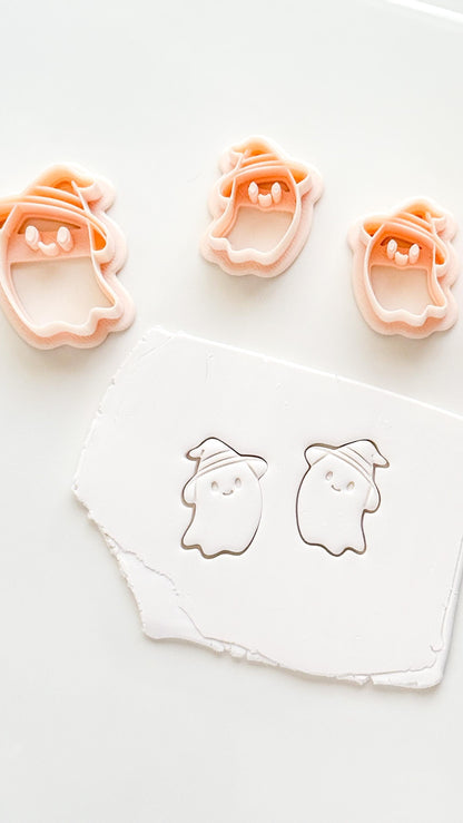 Witch Hat Ghost Cutter: Floating Spirit Silhouette for Polymer Clay
