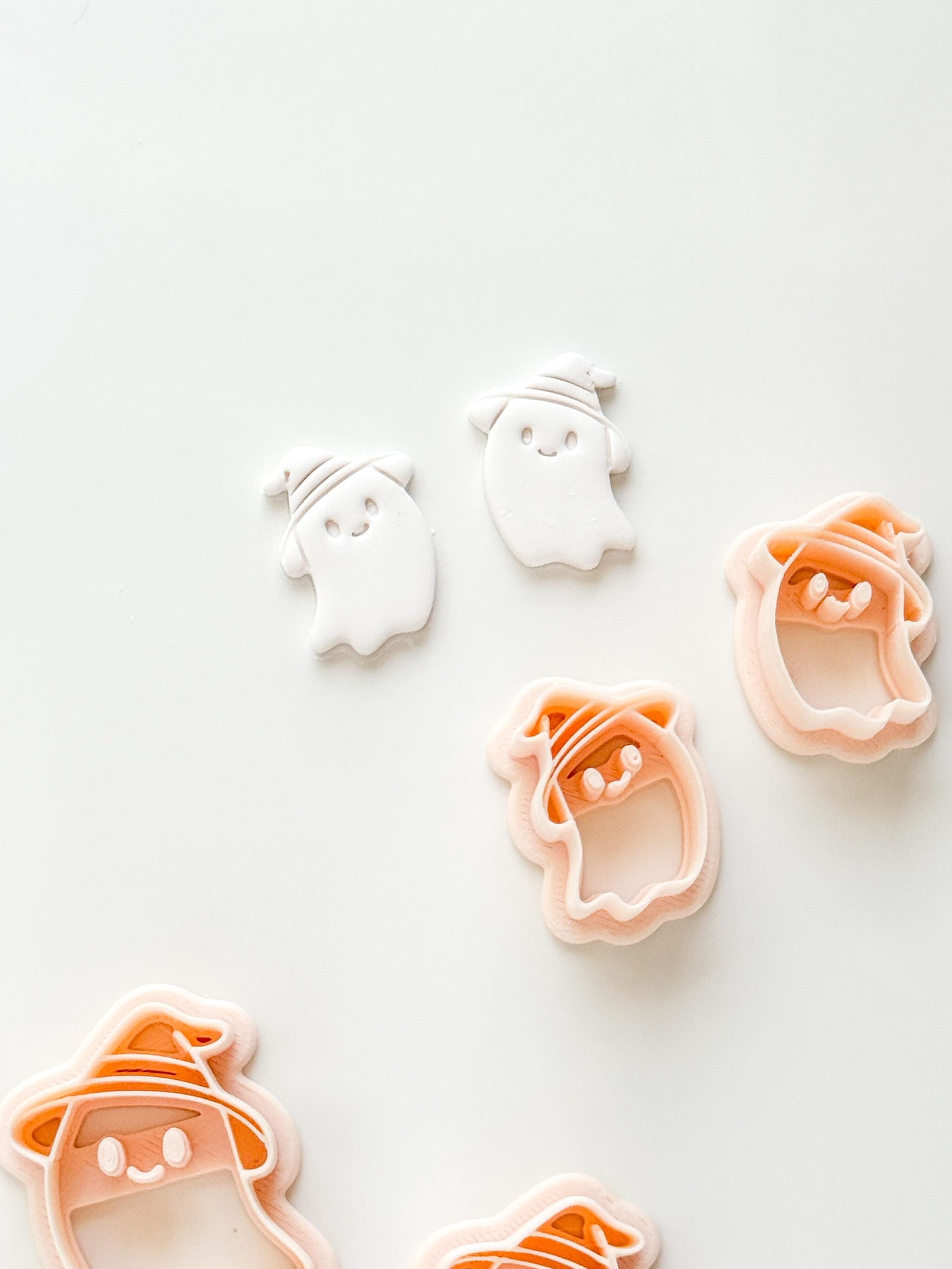 Witch Hat Ghost Cutter: Floating Spirit Silhouette for Polymer Clay